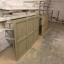 Custom kitchen installation showing precision work